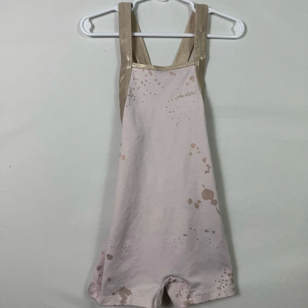 Justice Pink and Gold Jumpsuit Girls Size S